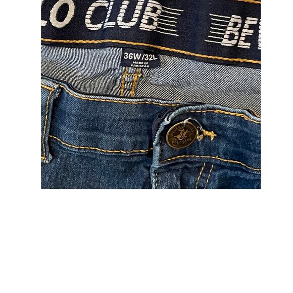 Beverly Hills Polo Club Straight Blue Jeans 36x32 - Picture 4 of 5